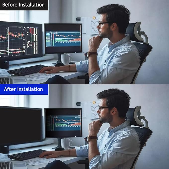 32 Inch - 16:9 Aspect Ratio - Computer Privacy Screen Filter for Widescreen monitor - Anti-Glare - Anti-Scratch Protector Film - Please measure carefully