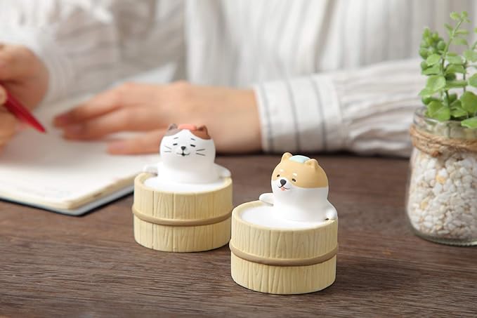 Aroma Ceramic Stone Diffuser [Japan Import] Aromatherapy Essential Oil Diffuser, Non Electric, Passive, Unique, Cute, Animal, Design for Women, Men, and Gifts (Bathing Capybara)