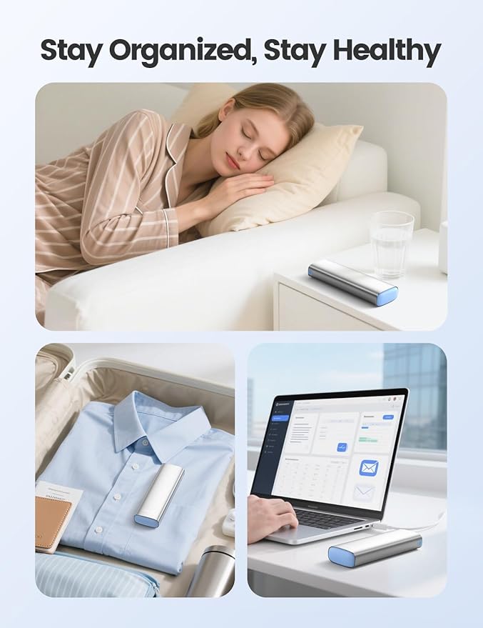 Vaydeer Metal Travel Pill Organizer – Compact Weekly Pill Box for Daily Medication – Portable Small Pill Case for Vitamins, Pills & Supplements (Silver)