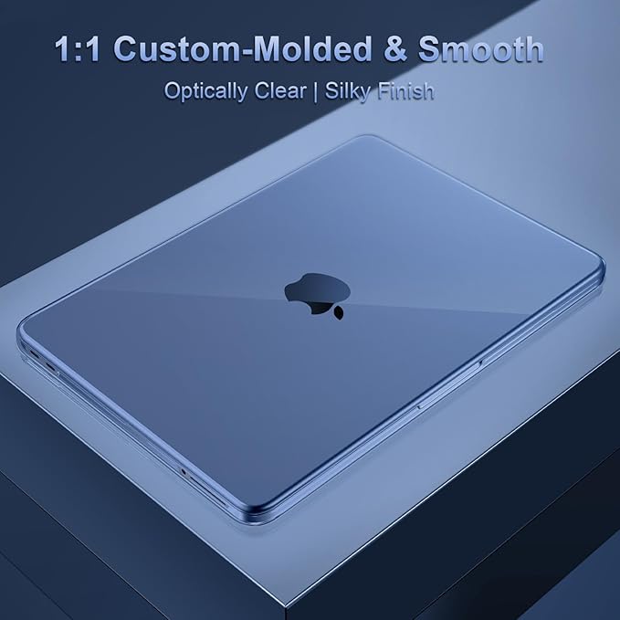 MOSISO Compatible with MacBook Neo Case 13 inch 2026 Release Model A3404 with A18 Pro Chip, 4 in 1 Kit Precision Fit Crack & Scratch Resistant Protective Hard Shell Case Cover, Crystal Indigo