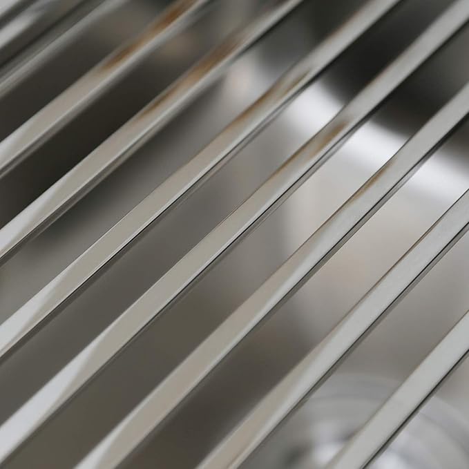 Ahyuan Roll up Dish Drying Rack Over The Sink Dish Drying Rack Cubic Rolling Dish Rack Over Sink Dish Racks for Kitchen Counter RV Camper Accessories for Travel Trailers (Black, 20.5''Wx13.4''L)