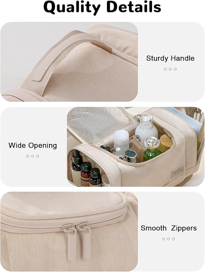 Waterproof Small Toiletry Bag for Women, Travel Toiletry Organizer Cosmestic Bag for Toiletries Accessories, Suitable Capacity Makeup Bag for Travel-Sized Essentials, Pink