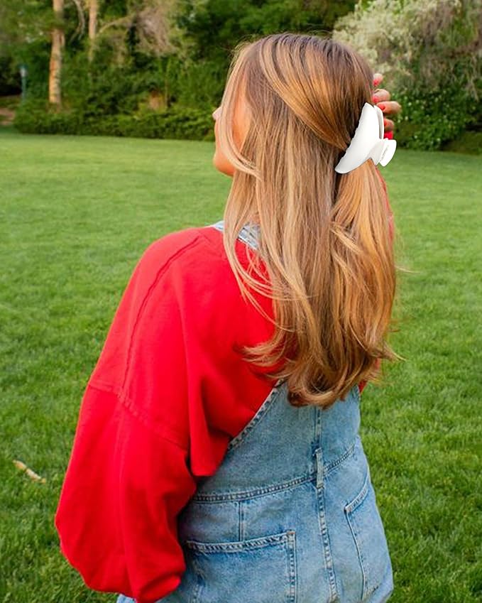 4Pcs Large Acrylic Hair Claw Clips - Strong Hold Thick Hair Banana Barrettes for Women Girls (Hair Clips, Banana