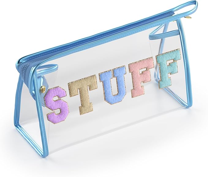 Embla Makeup and Lotion Bag - Waterproof Makeup and Sunscreen Pouch for Travel, Beach, Pool - Clear Zipper Pouch for Sunscreen and Cosmetics Storage, Durable Make Up Organizer for Beach Bag Essentials