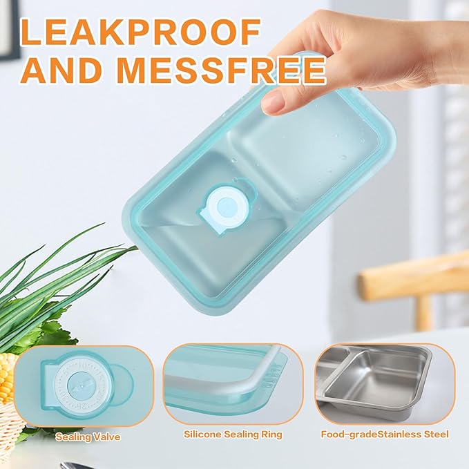 Obfuscate Stainless Steel Snack Containers,Reusable Snack Containers with Lids,Snack Box and Lunch Container for Office and Travel 1Pcs