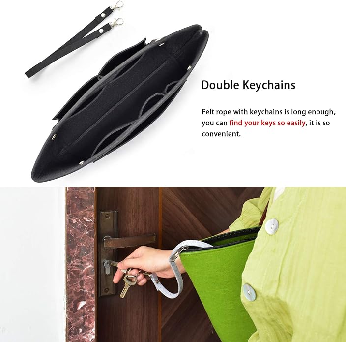 VANCORE Felt Insert Handbag Organizer Travel Purse Bag Organiser