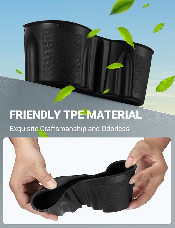 Motrobe Tesla Model Y 2021-2024 Model 3 2021-2023 Center Console Cup Holder Insert Tesla Center Console Interior Accessories (Not Fit Model Y Juniper 2025 2026 Model 3 Highland 2024 2025)