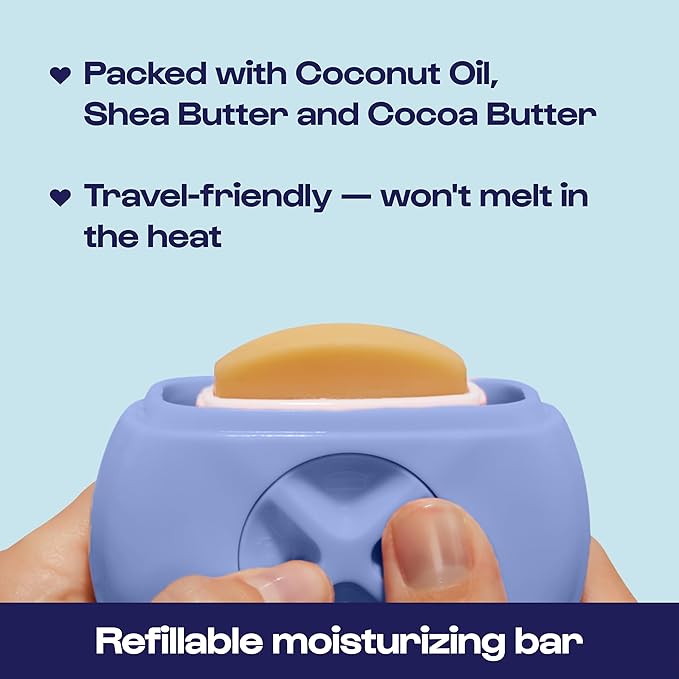 Alleyoop Portable Travel Razors For Women - Perfect For Touch Ups On-The-Go - Includes Refillable Blades, Moisturizing Bar & Water Spray Bottle - Safe For All/Sensitive Skin Types (Periwinkle)