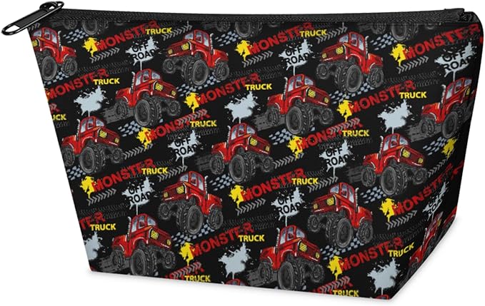 Truck Kids Toiletry Bag Travel Cosmetic Makeup Organizer Wash Shower Bags Over Night Bags Camping Shaving Kit Handbags for Boys Girls