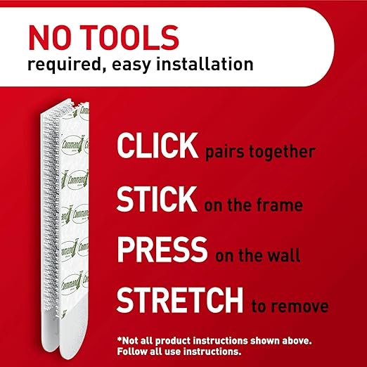 Command 15 lb Large Picture Hanging Strips 28 Pairs (56 Strips), Damage-Free Hanging Picture Hangers, No Tools Wall Hanger for Home Decor, White Adhesive