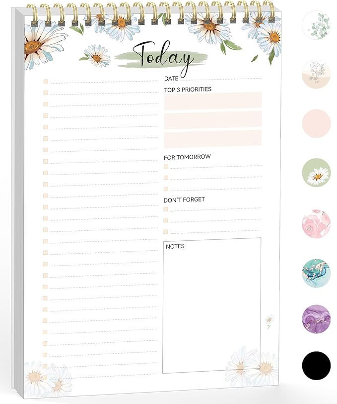 Forvencer To Do List Notepad with 52 Sheets (6.5 x9.8), To Do List Notebook for Work, Undated Daily Planner Organizer for Tasks Checklist & Goal Planning, To Do List Perfect for Office, School