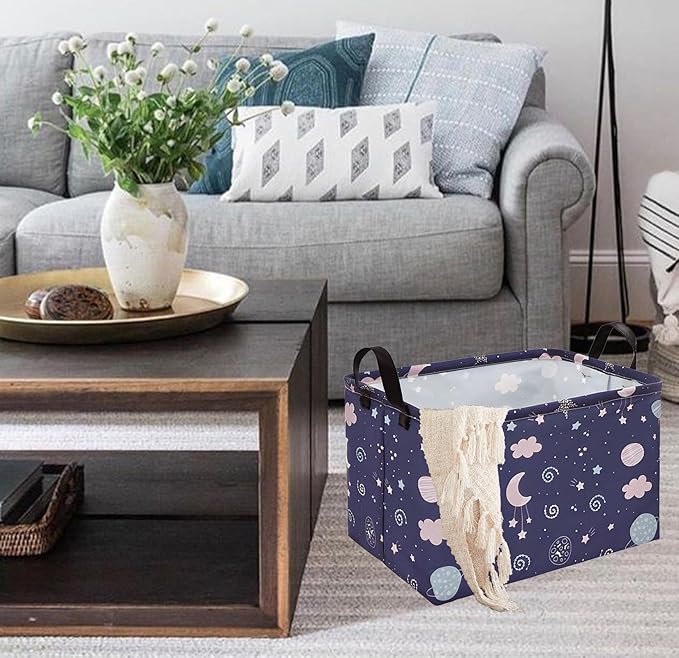 Rec Box Hamper Storage Basket Collapsible Organizer Bin Gift Shelf Baskets for Home and Kitchen Storage