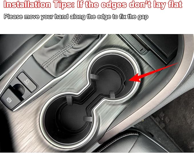 Cup Holder Coaster for Wrangler JL JLU 2018-2025 2026 Wrangler Accessories Gladiator JT 2020-2026 Silicone Cup Inserts Interior Mats Pad (Black Trim, 4-pcs Set, for Deep Rear Cup Holders)