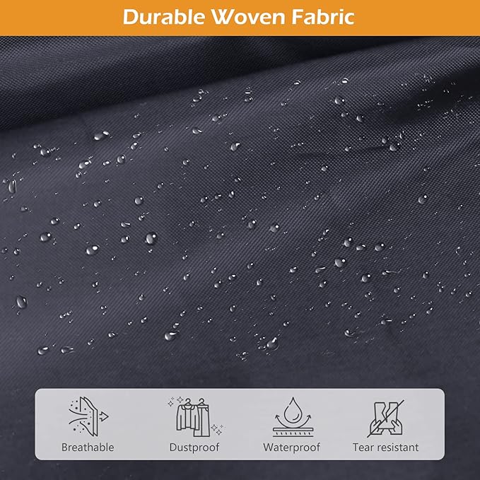 MISSLO 72" Wedding Dress Garment Bag Waterproof Garment Bags for Travel for Women Dress Bags for Gowns Long for Closet Storage 3-Pack, Black