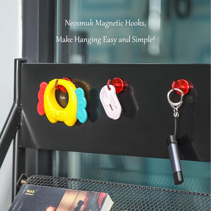 Neosmuk Magnetic Hooks, Cruise Ship Essentials, 26#,Red