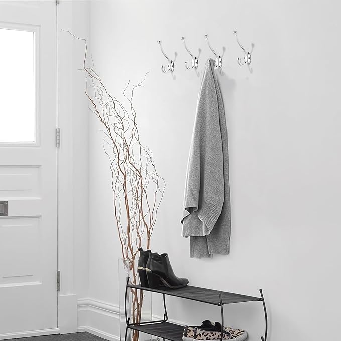 khtumeware The 5 Pack Heavy-Duty zinc Alloy Polished Chrome Coat Hook is Suitable for bathrooms, Behind Doors, bedrooms, corridors, and is a Towel Robe Hooks for Both Household and Commercial use