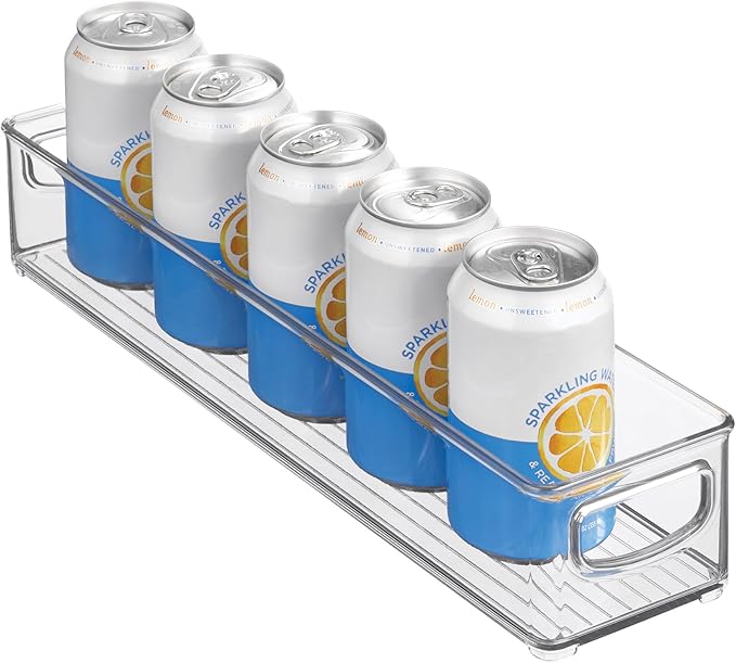 iDesign Slim Clear Plastic Storage Bin, Extra Long Narrow Stackable Organizer for Kitchen and Pantry