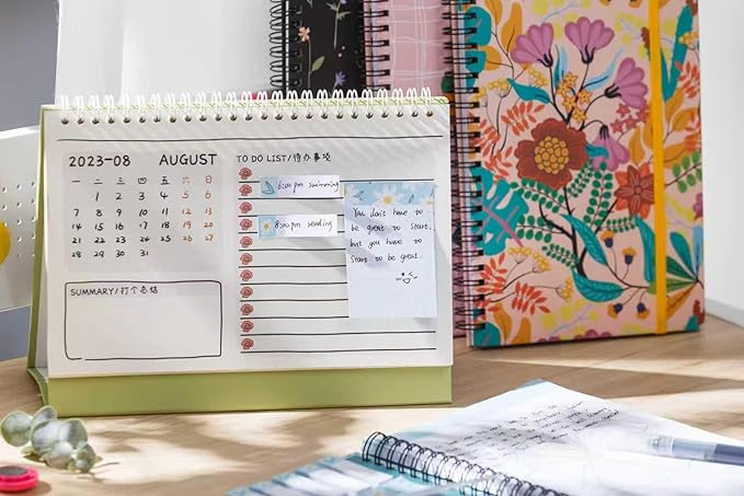 A5 Spiral Sticky Notebook,with 9 pads of decorated sticky notes and a handy notebook,Note Pads Teacher Appreciation Gift Writing Memo Pads School Office Supplies and Daily Life Organization (Daisy)