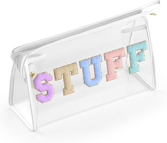 Embla Makeup and Lotion Bag - Waterproof Makeup and Sunscreen Pouch for Travel, Beach, Pool - Clear Zipper Pouch for Sunscreen and Cosmetics Storage, Durable Make Up Organizer for Beach Bag Essentials