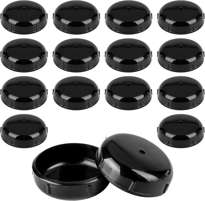 16-Pack Wrought Iron Patio Furniture Feet Caps 1-1/2 inch Round Plastic Outdoor Chair Leg Caps, PETOX Patio Chair Leg Caps for Metal Chairs, Patio Furniture Replacement Feet for Chairs & Tables, Black