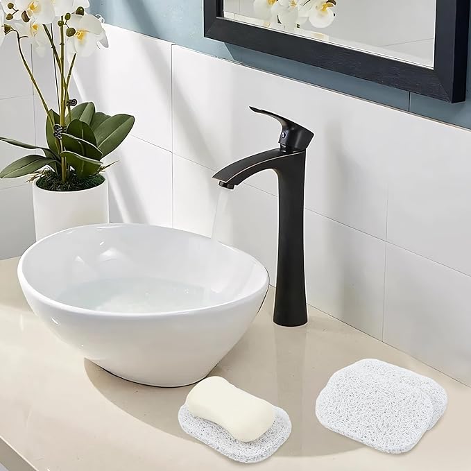 4PCS White Soap Holder PadBPA-Free Savers Pads for Soap Dish,Easy to Clean Soap Lifting Pads Suitable for Shower Kitchen Bathroom Bathroom Travel Hotel Cleaning Products