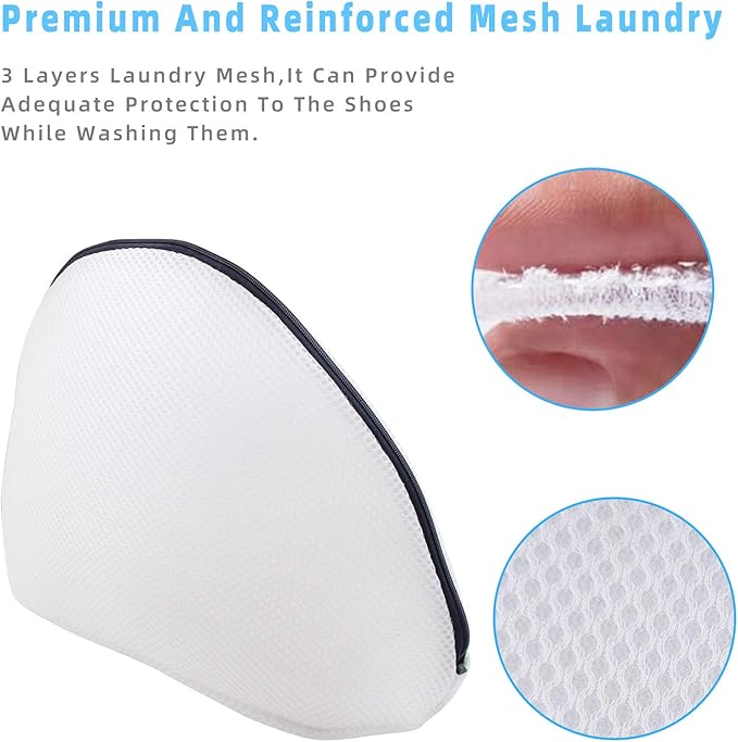 GOGOODA Mesh Laundry Bags for Delicates Durable Protective Wash Bags Travel Storage Bags for Intimates Lingerie 2PCS (2 Shoe Wash Bags (10.23 * 16.53in))