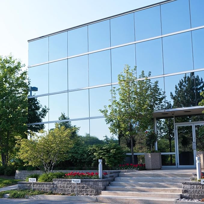 Window Film Privacy One Way Window Tint for Home Reflective See Out not in Light Heat Blocking for Doors and Windows(Black 29.5X78.7)