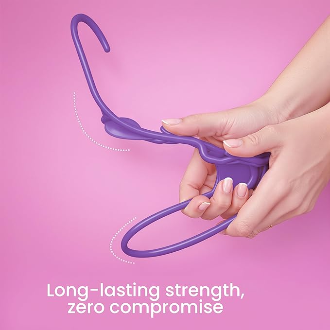 Utopia Home - Plastic Hangers 50 Pack - Space Saving Clothes Hanger - Durable and Strong Closet Organizers and Storage Makes It Ideal Stocking Stuffers or Apartment or Dorm Room Essentials (Purple)