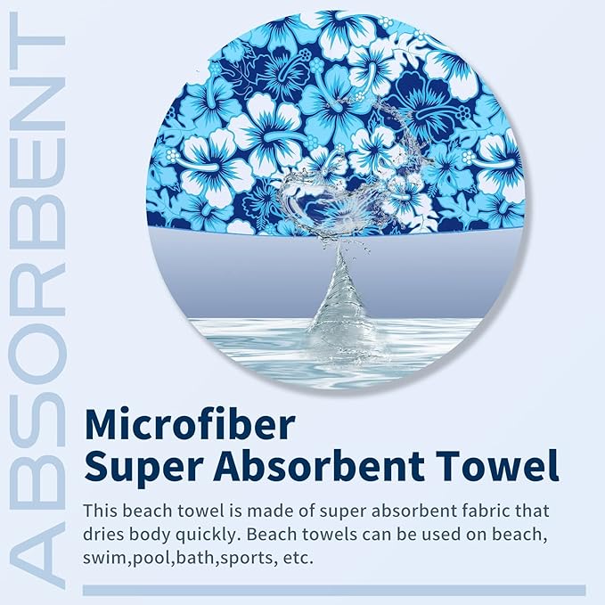 TwoYek 6 Pack Microfiber Thin Beach Towel Lightweight 71x32 Oversized Extra Large Sand Free Towels Quick Dry for Travel Pool Yoga Gym Sports Beach Accessories Vacation Essential Gift