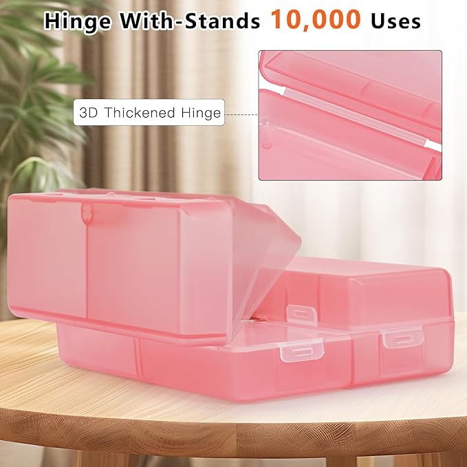 FYY Daily Pill Organizer,7 Compartments Portable Pill Case Travel Pill Organizer,[Folding Design] Large Pill Box for Purse Pocket to Hold Vitamins,Cod Liver Oil,Supplements and Medication-Clear Red