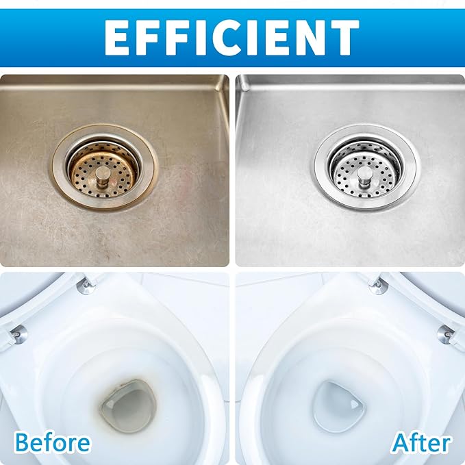 4TH Pumice Stone Toilet Bowl Cleaning Stick with Extra Large Handle,Cleans Away Limescale Stain,Hard Water Rings, Calcium,Iron and Rust. Remover for Tile/Bath/Kitchen - 2 Pack