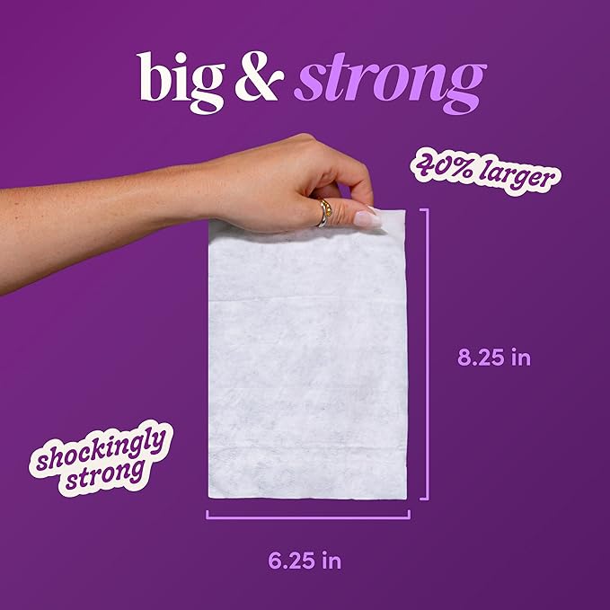 goodwipes Flushable Wipes for Adults - Lavender Butt Wipes for Women & Men, Septic Safe, Toilet & Bathroom Essentials, Extra Large, 318 Count (6 Packs and 1 Travel Pack)