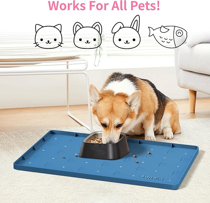 Sdpeia Under Sink Mat 22"×14" Waterproof Silicone Cabinet Liner & Sink Protector for Kitchen & Bathroom, Multi-Purpose Organizers Tray for Pets, Laundry, Cat Litter Mat