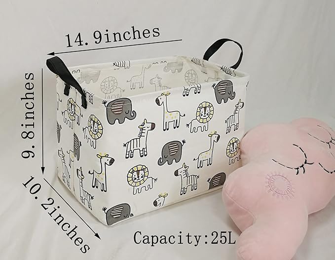 Baby Gift Storage Basket Collapsible Nursery hamper Organizer Bin Waterproof Toy Box for Organizing Home/Dorm/Kitchen/Pet/Office/Closet/Shelf/Room decor