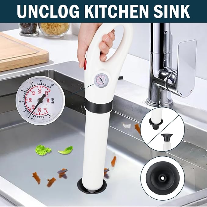 High Pressure Toilet Plunger,Plunge Blaster, Sink Plunger,Toilet unclogger, Plunger for Toilet, Plungers for Bathroom,Toilet Auger,Destupidor De Inodoro,Air Plunger