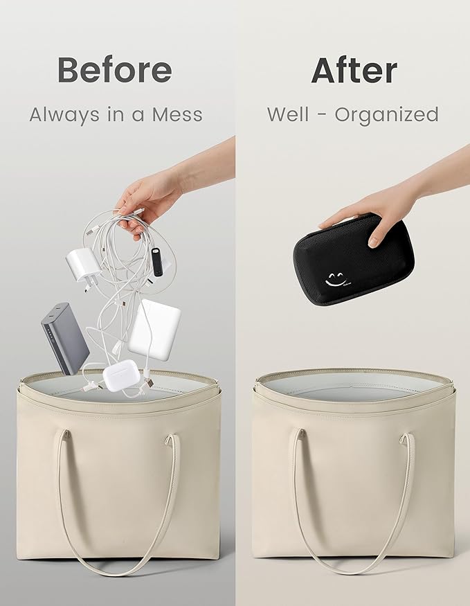 Travelkin Travel Cord Organizer, Small Electronic Organizer Travel Case, Cable Organizer Bag For Cords,Chargers Phone, Sd Card,Usbs (Black)