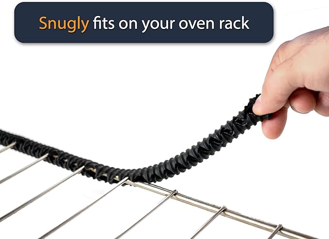 Silicone Oven Guards for Racks by Linda’s Essentials (3 Pack) - Heat-Resistant Rack Protectors Shield, Prevents Burns & Scars, Easy to Fit Design, Must-Have Kitchen Safety 14 Inches Long (Black)