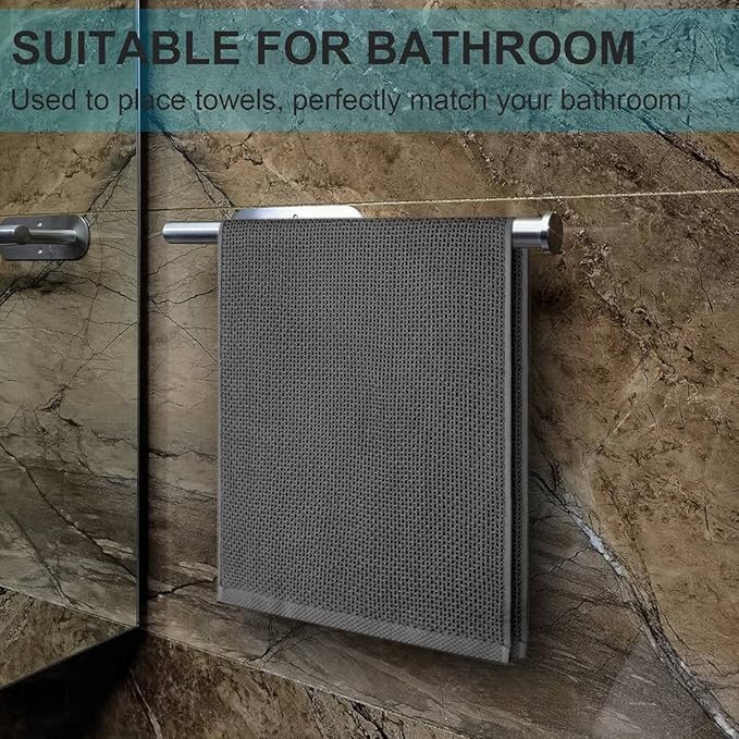 CUXIXA Paper Towel Holder Under Cabinet 2 Pack,Stainless Steel Paper Towel Holder Wall Mount for Kitchen, Bathroom, RV, Paper Towel Rack with Self Adhesive and Screws (Silver)