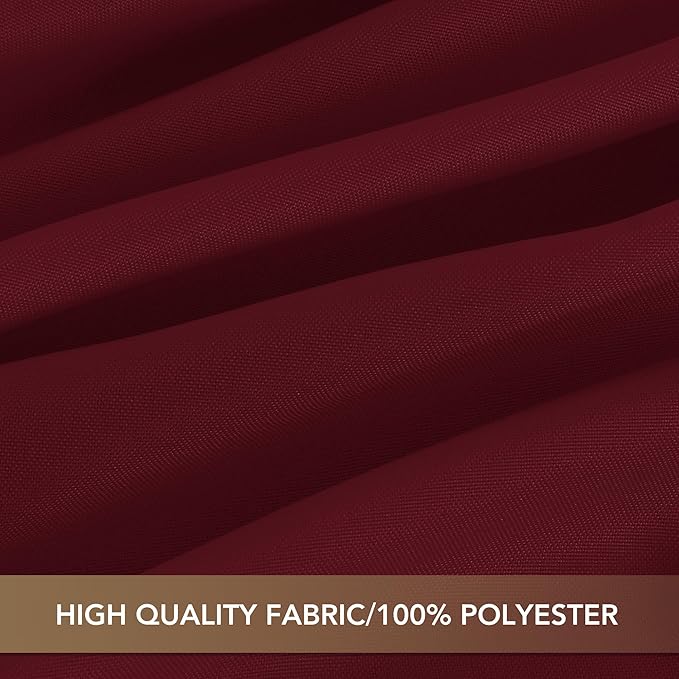 sancua Tablecloths for 8 Foot Rectangle Tables, 8 Pack - Washable Polyester Fabric Table Cloth for Chirstmas Party, Birthday, Banquet Reception, 60x120 Inch Burgundy