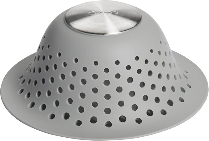 OXO Good Grips Silicone Shower & Tub Drain Protector, Hair Drain Catcher