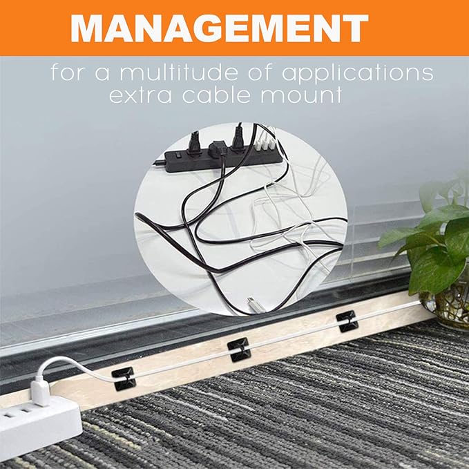 30 Pack 2 inch Zip Tie Adhesive Mounts Self Adhesive Cable Tie Base Holders with Multi-Purpose Tie wire clips with screw hole,Anchor stick on wire holder with 8 inch zip ties（White）