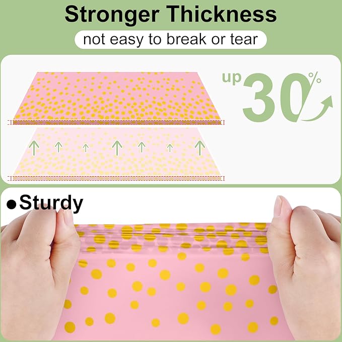 misaya 4 Packs Dot Disposable Table Cloth, 54 x 108 Inch Waterproof Plastic Tablecloth, Rectangle Gold Dots in Pink Table Covers for Mother's Day, Picnic, Birthday, Party