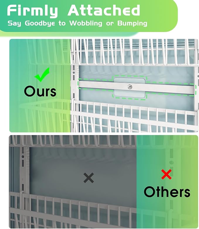 12 Inch Wide Narrow Over The Door Pantry Organizer, Pantry Organization and Storage, 6-Tier Metal Hanging Deep Basket Wall Spice Rack Seasoning Shelves, Home & Kitchen Essentials, White