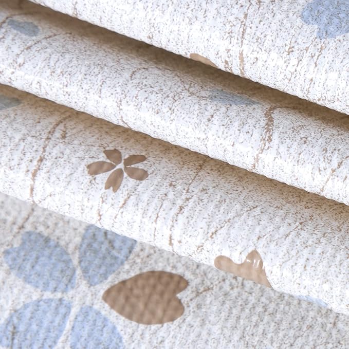 RAY STAR 12X120 Inch Shelf Liner for Kitchen Cabinets, Non-Adhesive Cabinet Liner Washable, PVC Drawer Liner for Dresser Non-Slip Bathroom (Floral)(5 Roll)