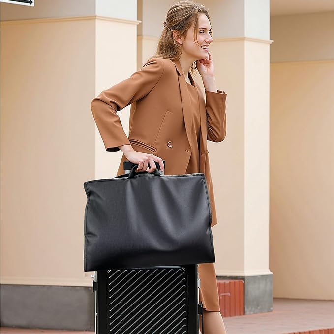 Garment Bag Travel Suit Storage: 43 Inch 3 Packs Fabric Breathable Zippered - Clothes Covers Carry Shoe Pockets Lightweight - Men Travel Wardrobe Protector Hanging Up Multiple
