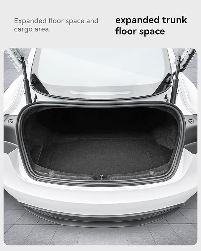 VIHIMAI Trunk Organizer for 2024 2025 Tesla Model 3 Highland Accessories Rear Trunk Storage Bins Side Box with Lids for 2025 2024 Model 3 Interior Accessories TPE Material Waterproof Odorless 2 PCS