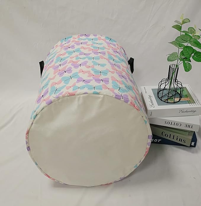 Storage Bins Toys Box Kids Baby Hamper Waterproof Laundry Basket Canvas Collapsible Gift Organizer Bin for Home/Dorm/Kitchen/Pet/Office/Closet/Shelf/Gift Baskets(Butterfly)