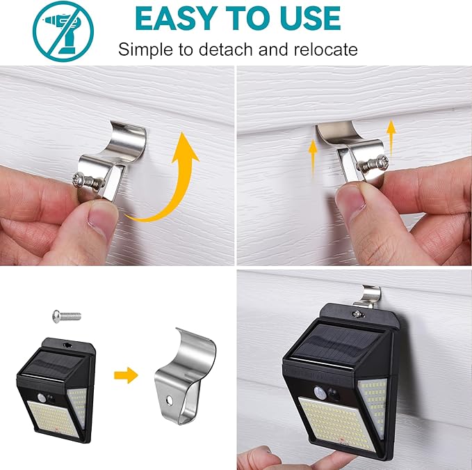 HUXOR Vinyl Siding Clips Hooks No-Hole Needed Outdoor Siding Screws Hanger for Mounting Security Camera, Artwork, Address Plaques, Pictures, Shelf, Mailbox, Wreath, Solar Powered Lights (15 Pack)