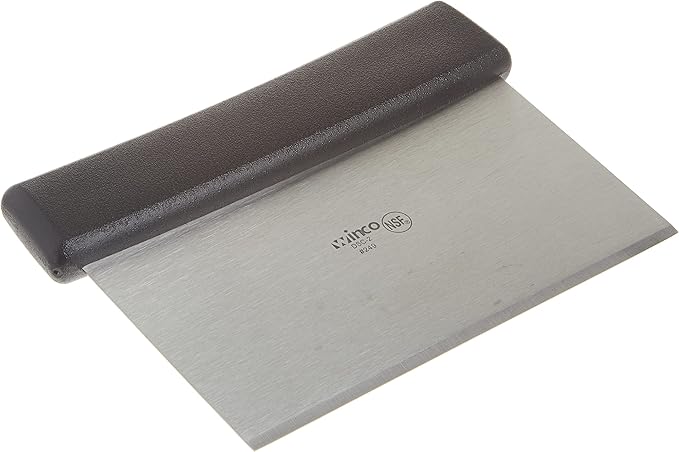Winco Plastic Handle Winware Stainless Steel Dough Scraper 6 x 3 inches (Pack of 2)