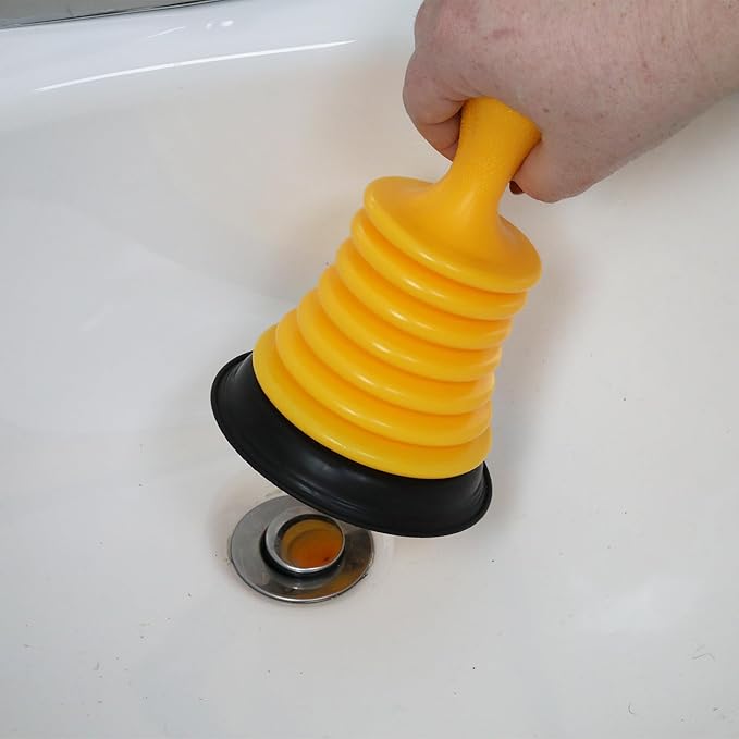 Danco Sink Drain Plunger for Kitchen and Bathrooms, Small Powerful Drain Cleaning Plunger (12176)